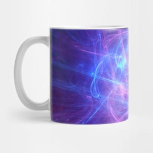 Abstract Blue and Pink Swirly Fractal Art Mug